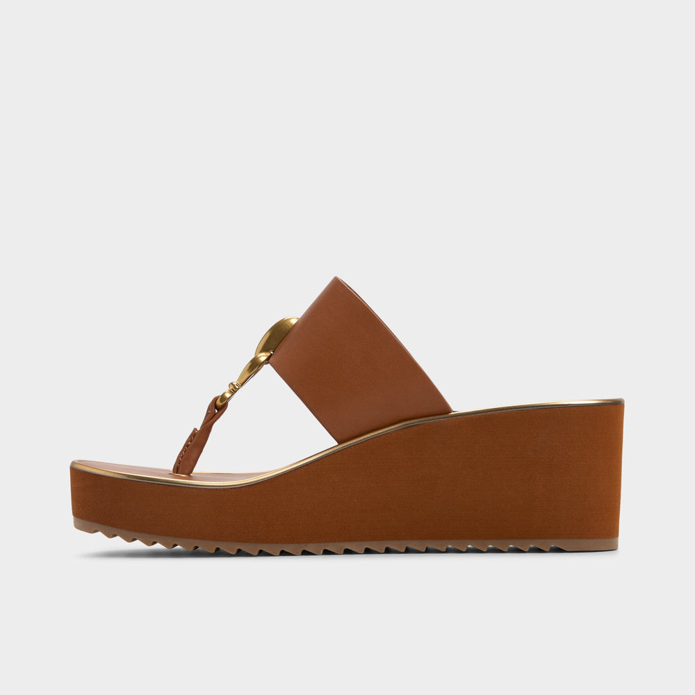 Aldo Penelopy Medium Brown Women's Platform sandals - Wedge sandal, Wedge heel Medium brown