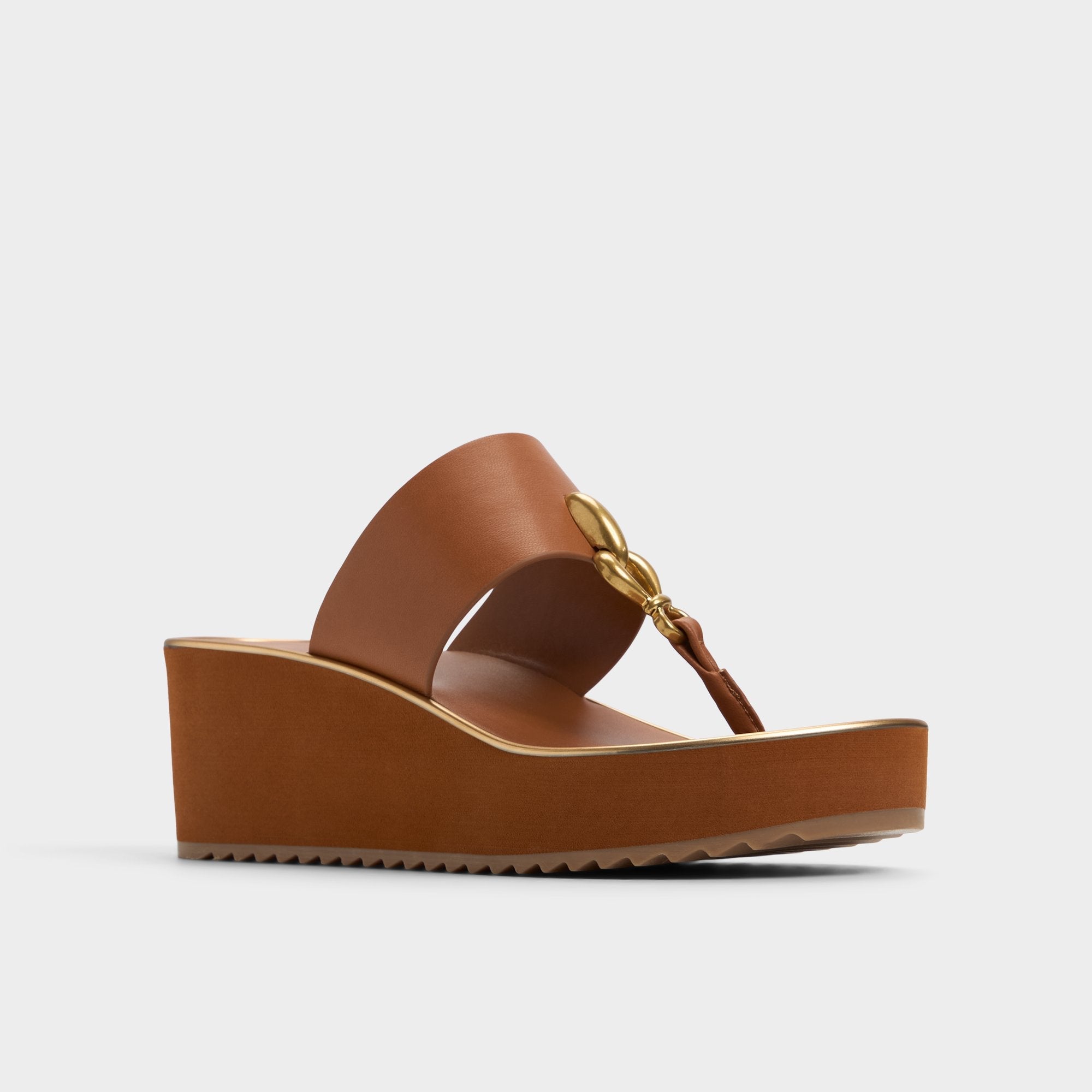 Aldo Penelopy Medium Brown Women's Platform sandals - Wedge sandal, Wedge heel Medium brown