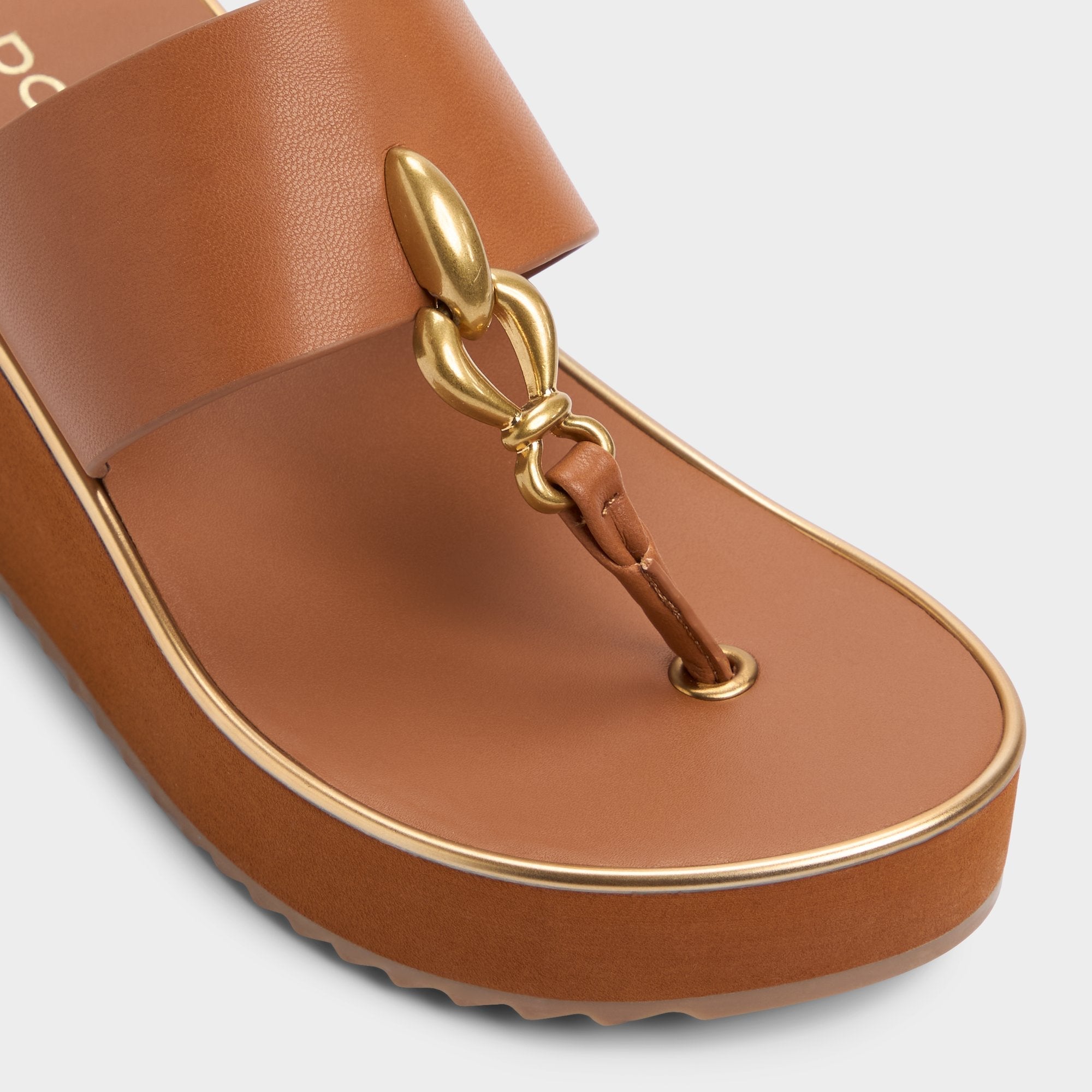 Aldo Penelopy Medium Brown Women's Platform sandals - Wedge sandal, Wedge heel Medium brown