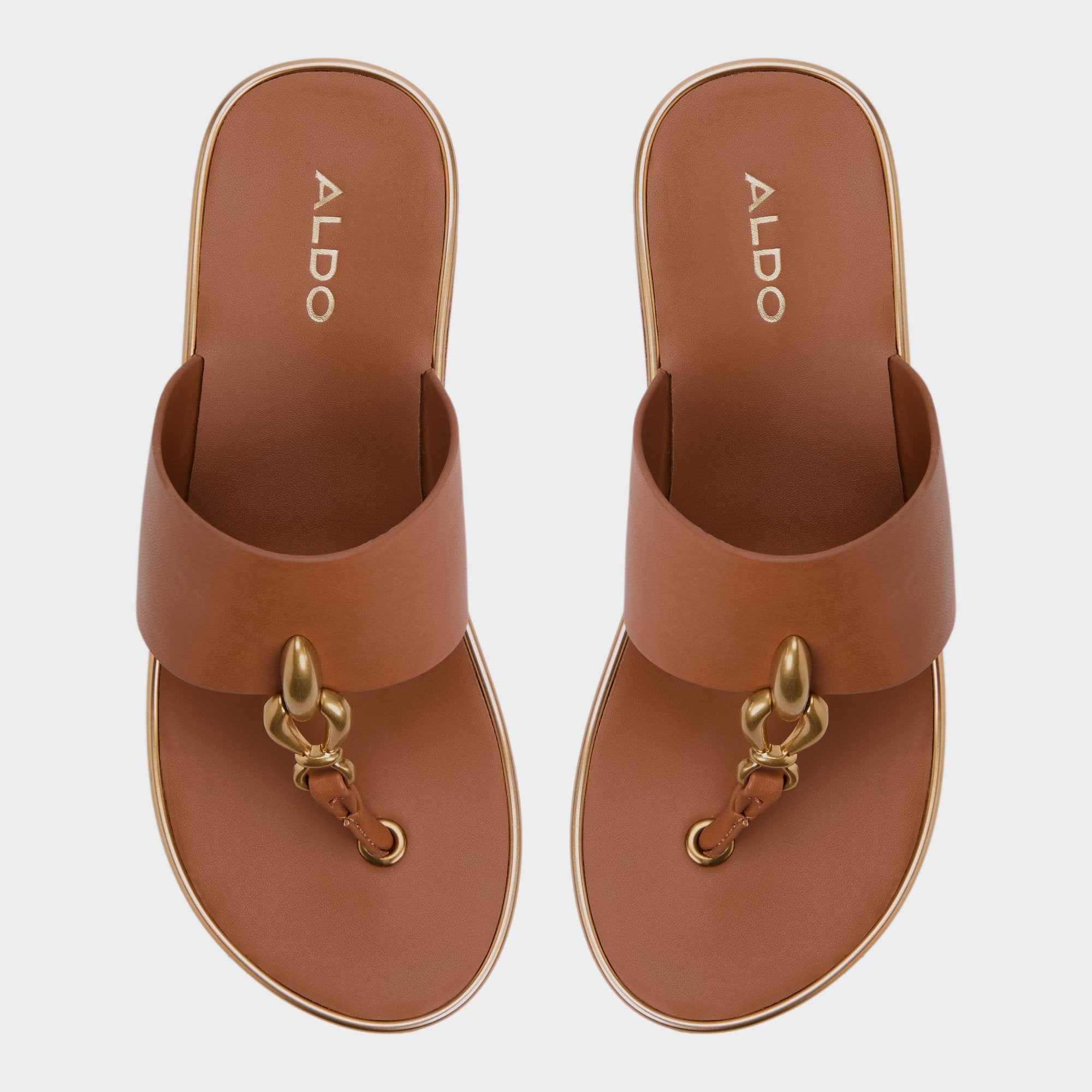 Aldo Penelopy Medium Brown Women's Platform sandals - Wedge sandal, Wedge heel Medium brown