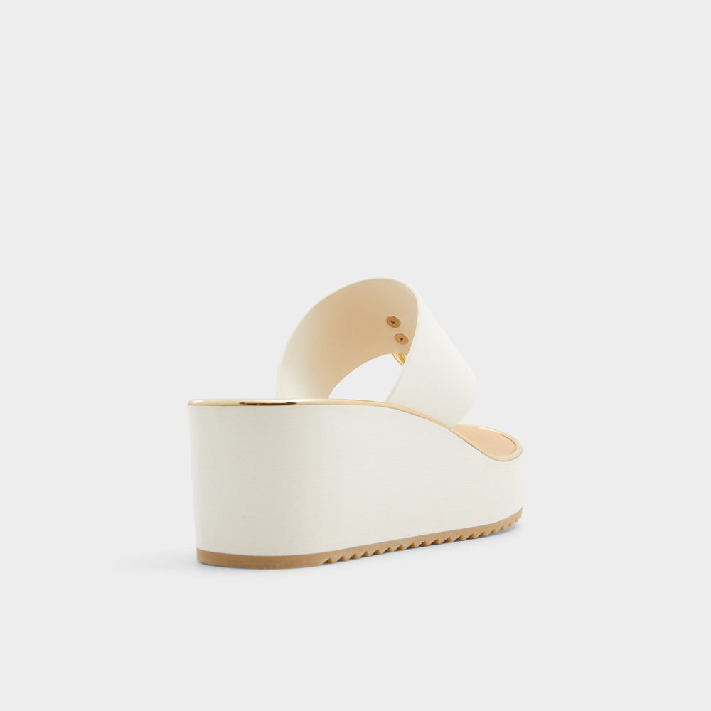 Aldo Penelopy White Women's Wedges - Wedge sandal, Wedge heel White