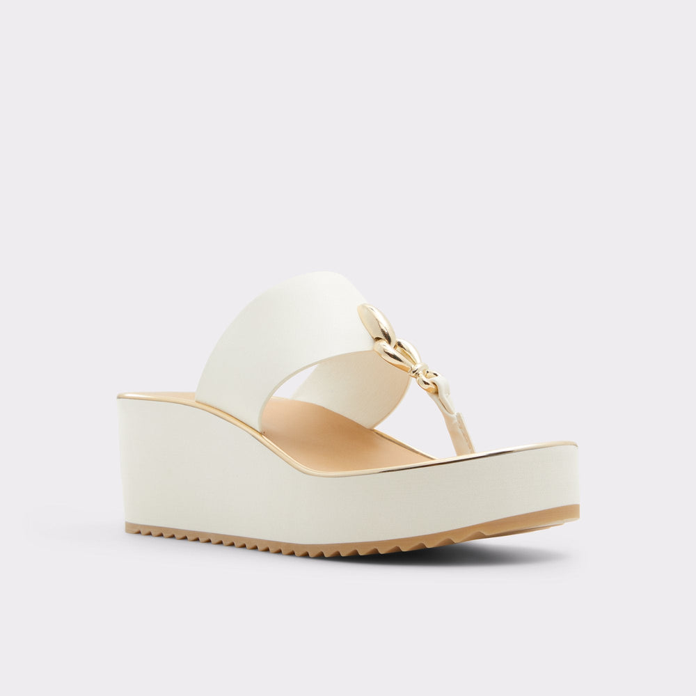 Aldo Penelopy White Women's Wedges - Wedge sandal, Wedge heel White