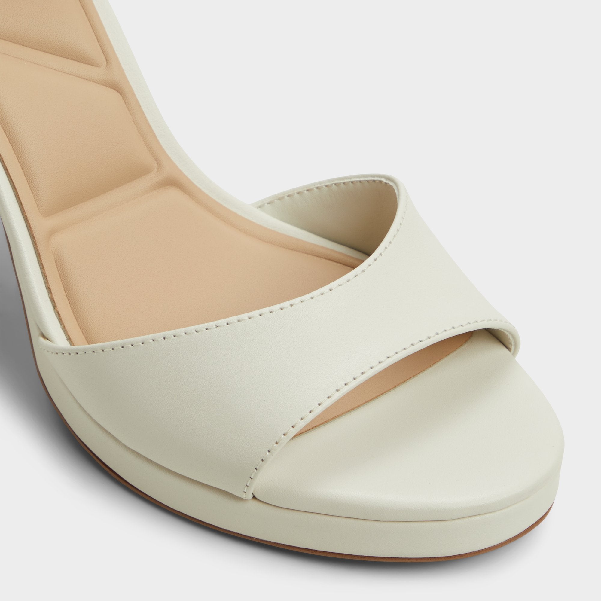Aldo Gracious White/Bone Women's Block heels - Strappy heeled sandal, Block heel White/Bone