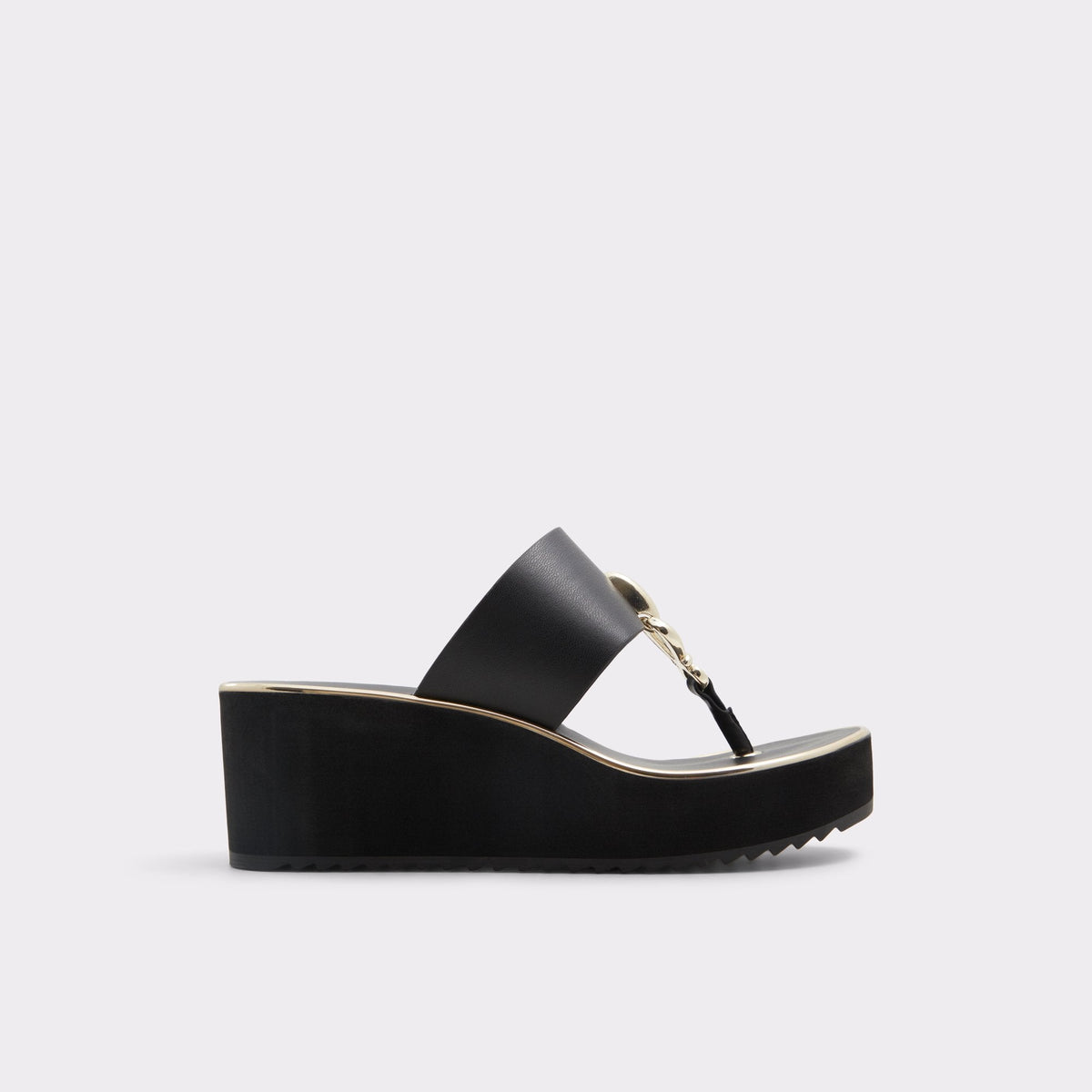 Aldo Penelopy Black Women's Wedges - Wedge sandal, Wedge heel Black