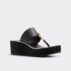 Aldo Penelopy Black Women's Wedges - Wedge sandal, Wedge heel Black
