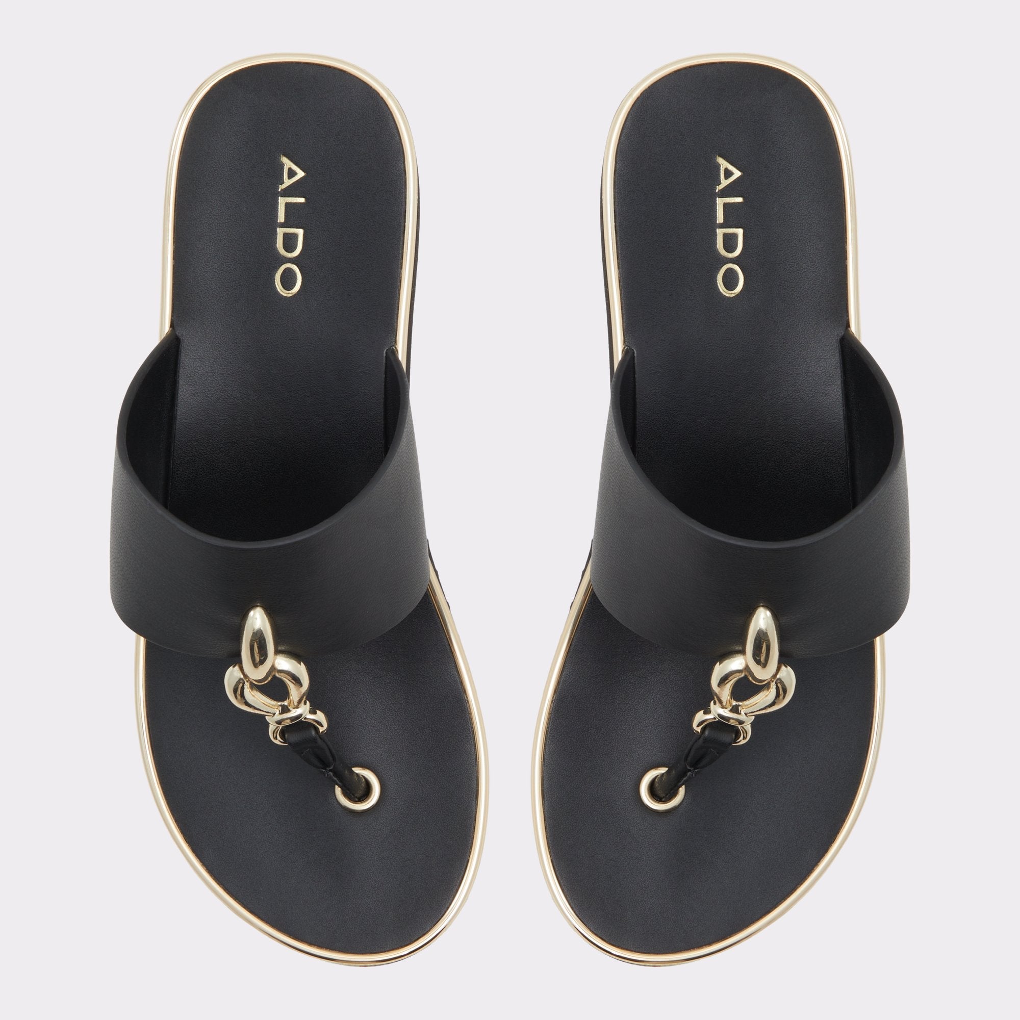 Aldo Penelopy Black Women's Wedges - Wedge sandal, Wedge heel Black