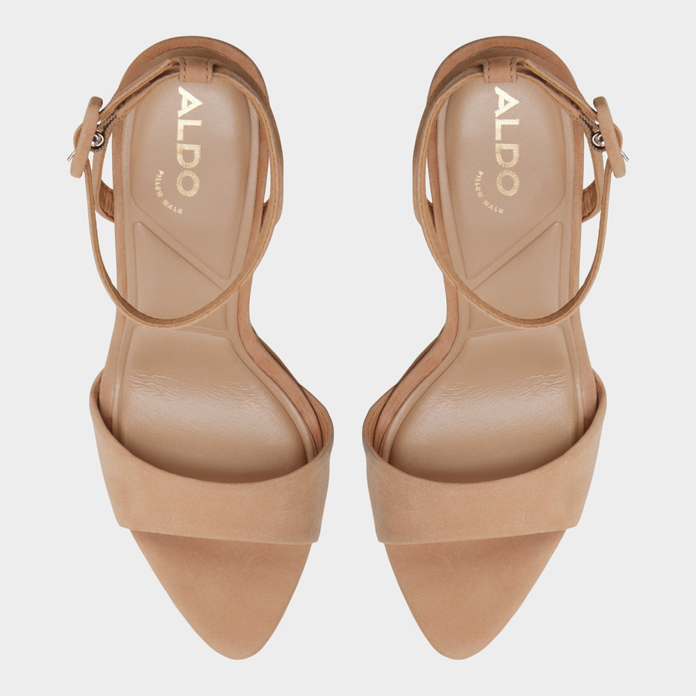 Aldo Ivette in Medium Beige - Strappy heeled sandal, Platform Medium Beige