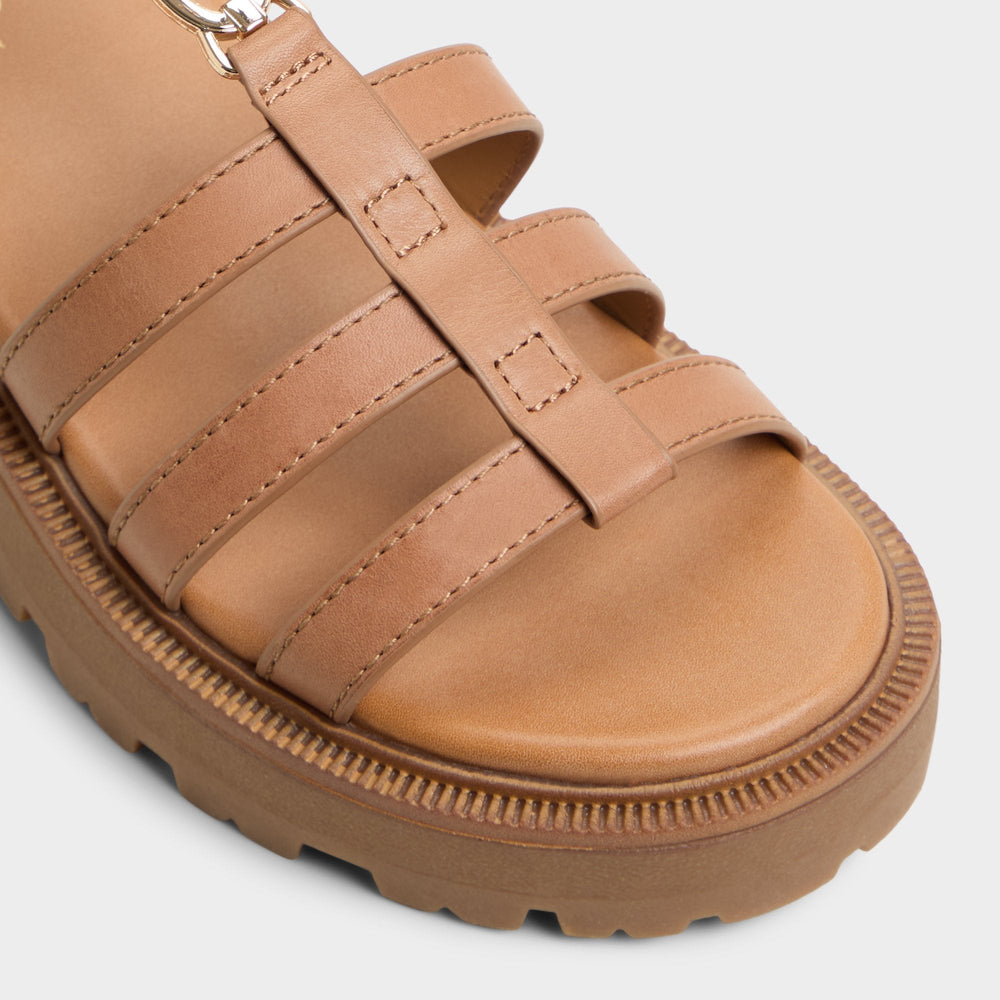 Aldo Lamington Medium Brown Women's Strappy sandals - Gladiator sandal, Lug sole Medium Brown