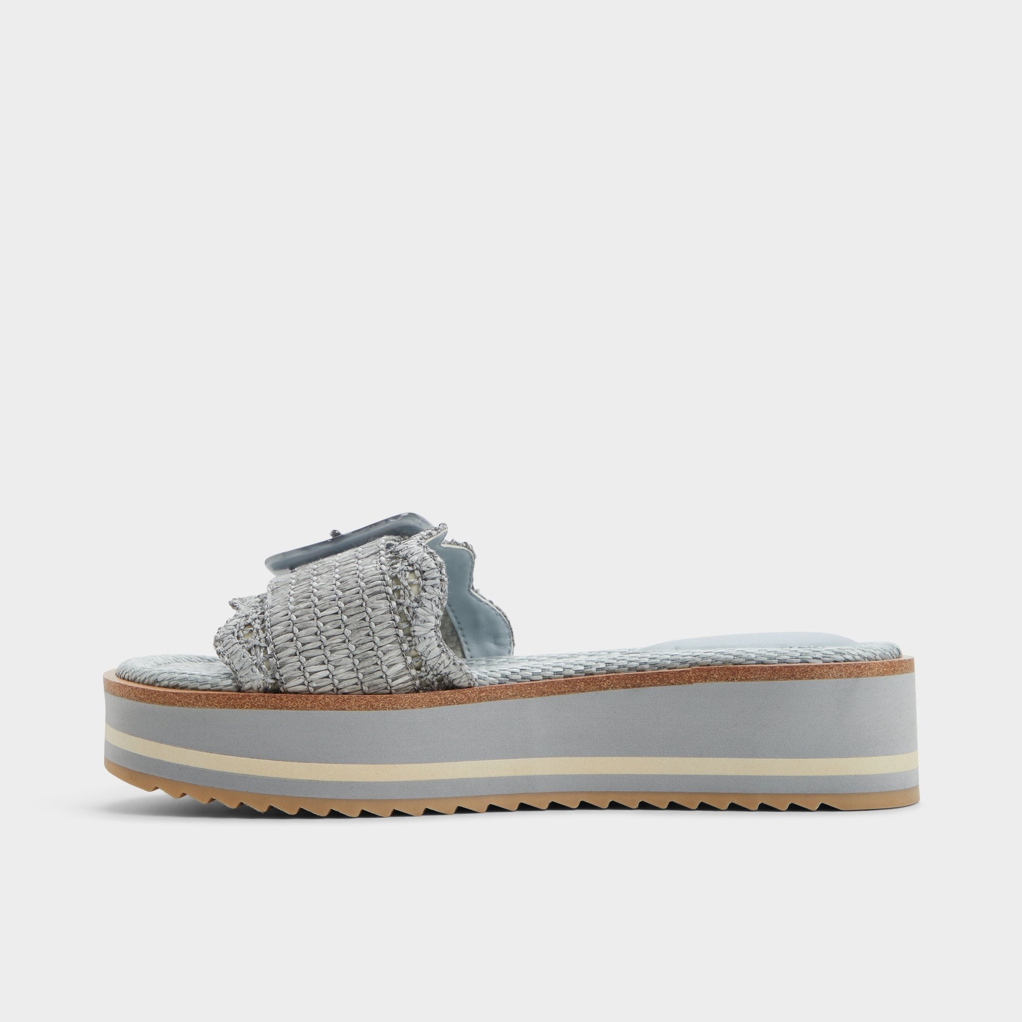 Aldo Wavynelly Other Blue Women's Flats - Slide sandal, Platform Other Blue