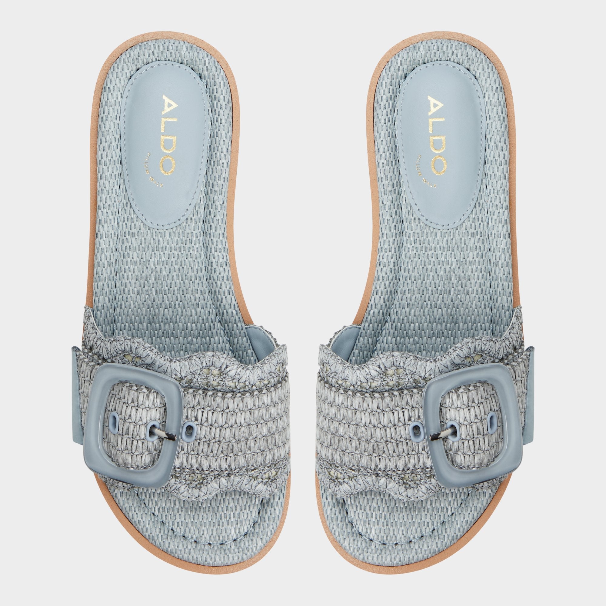 Aldo Wavynelly Other Blue Women's Flats - Slide sandal, Platform Other Blue