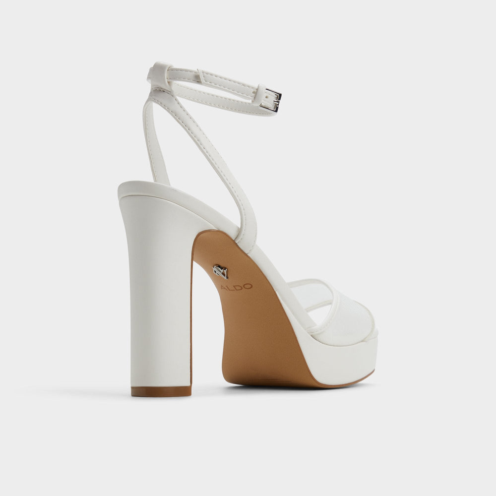 Aldo Chicglimmer Other White Women's Platform sandals - Strappy heeled sandal, Block heel Other White