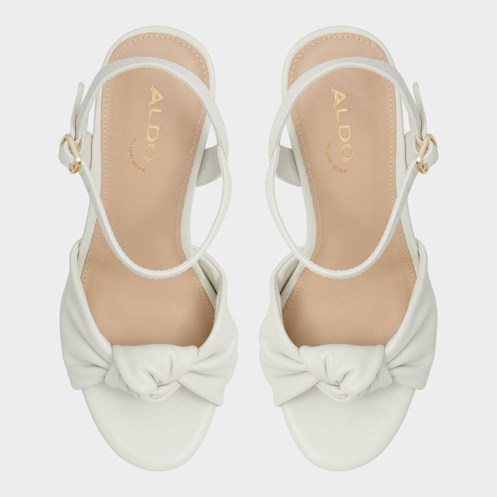 Aldo Ulialdan White/Bone Women's Platform sandals - Strappy heeled sandal, Platform White/Bone