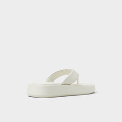 Aldo Grettle White/Bone Women's Flats - Flip flop, Flatform White/bone