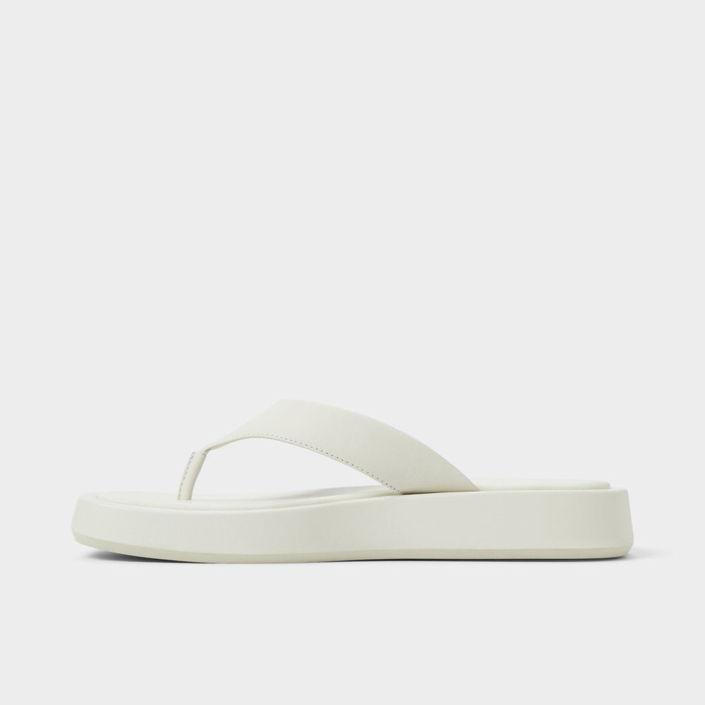 Aldo Grettle White/Bone Women's Flats - Flip flop, Flatform White/bone