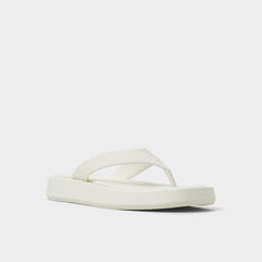 Aldo Grettle White/Bone Women's Flats - Flip flop, Flatform White/bone