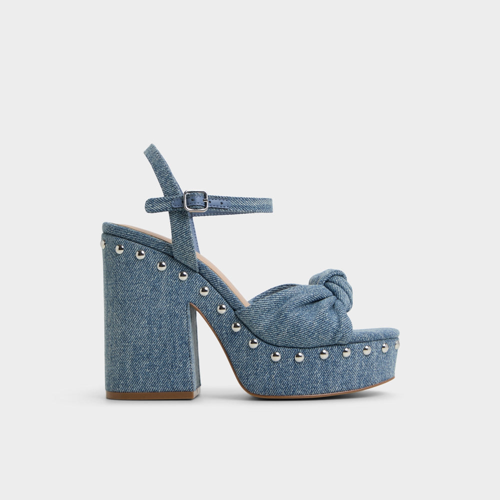 Aldo Ulialdan Blue Combo Women's Platform sandals - Strappy heeled sandal Blue Combo
