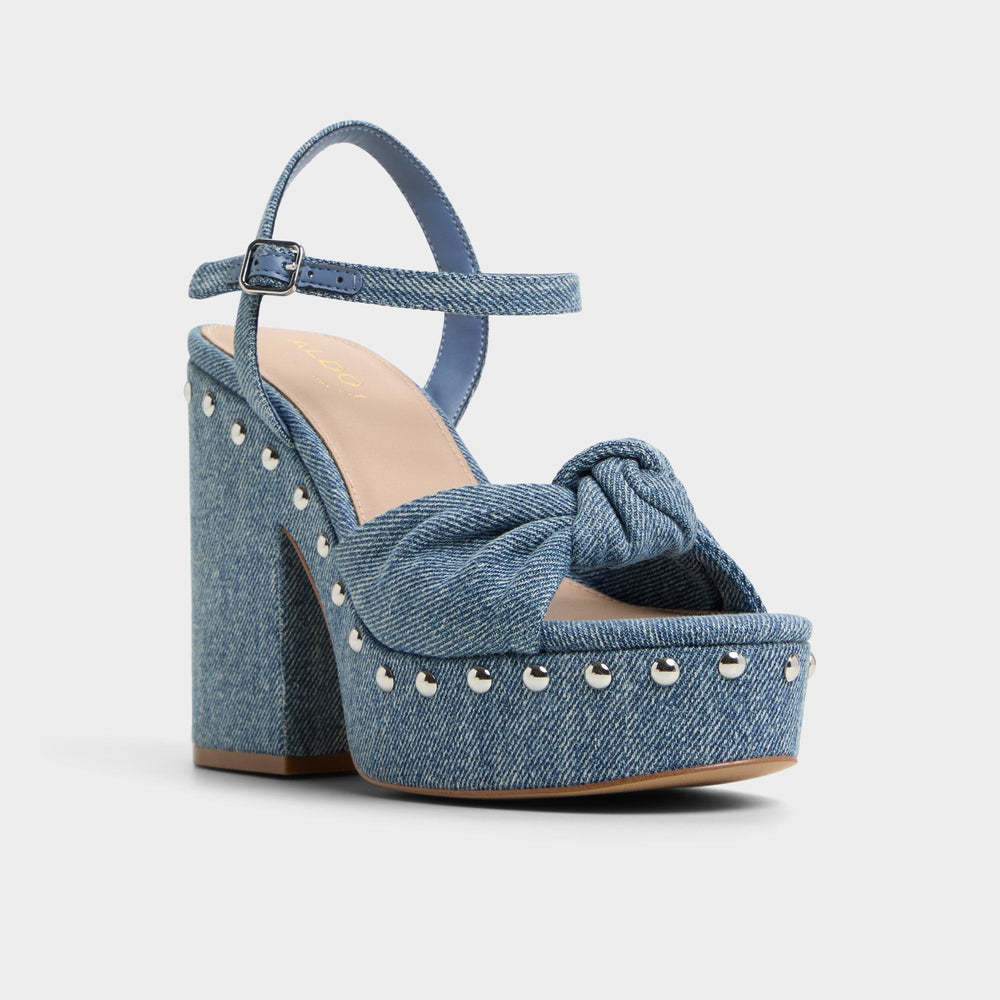 Aldo Ulialdan Blue Combo Women's Platform sandals - Strappy heeled sandal Blue Combo