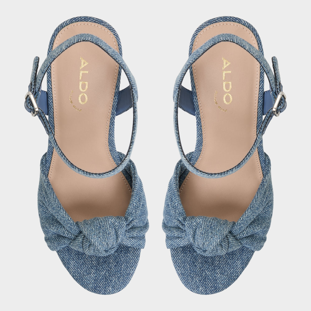 Aldo Ulialdan Blue Combo Women's Platform sandals - Strappy heeled sandal Blue Combo