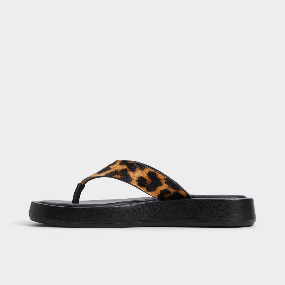 Aldo Grettle Brown Multi Women's Flats - Flip flop, Platform Brown Multi