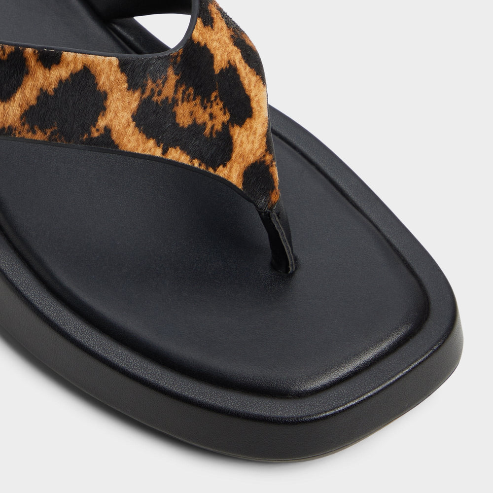 Aldo Grettle Brown Multi Women's Flats - Flip flop, Platform Brown Multi