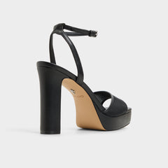 Aldo Chicglimmer Black Women's Platform sandals - Strappy heeled sandal, Block heel Black