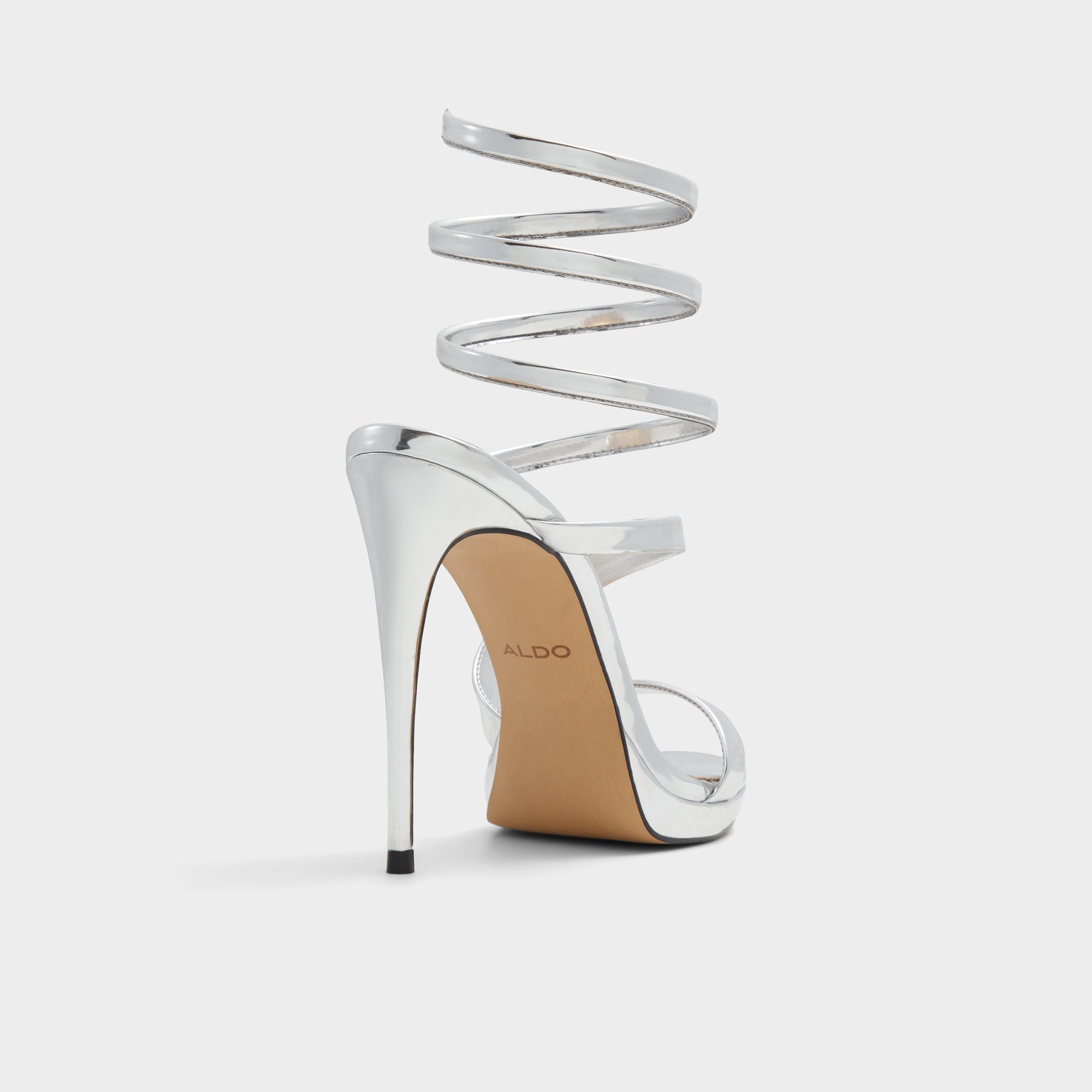 Aldo Katswirl in Silver - Strappy sandal, Stiletto platform Silver