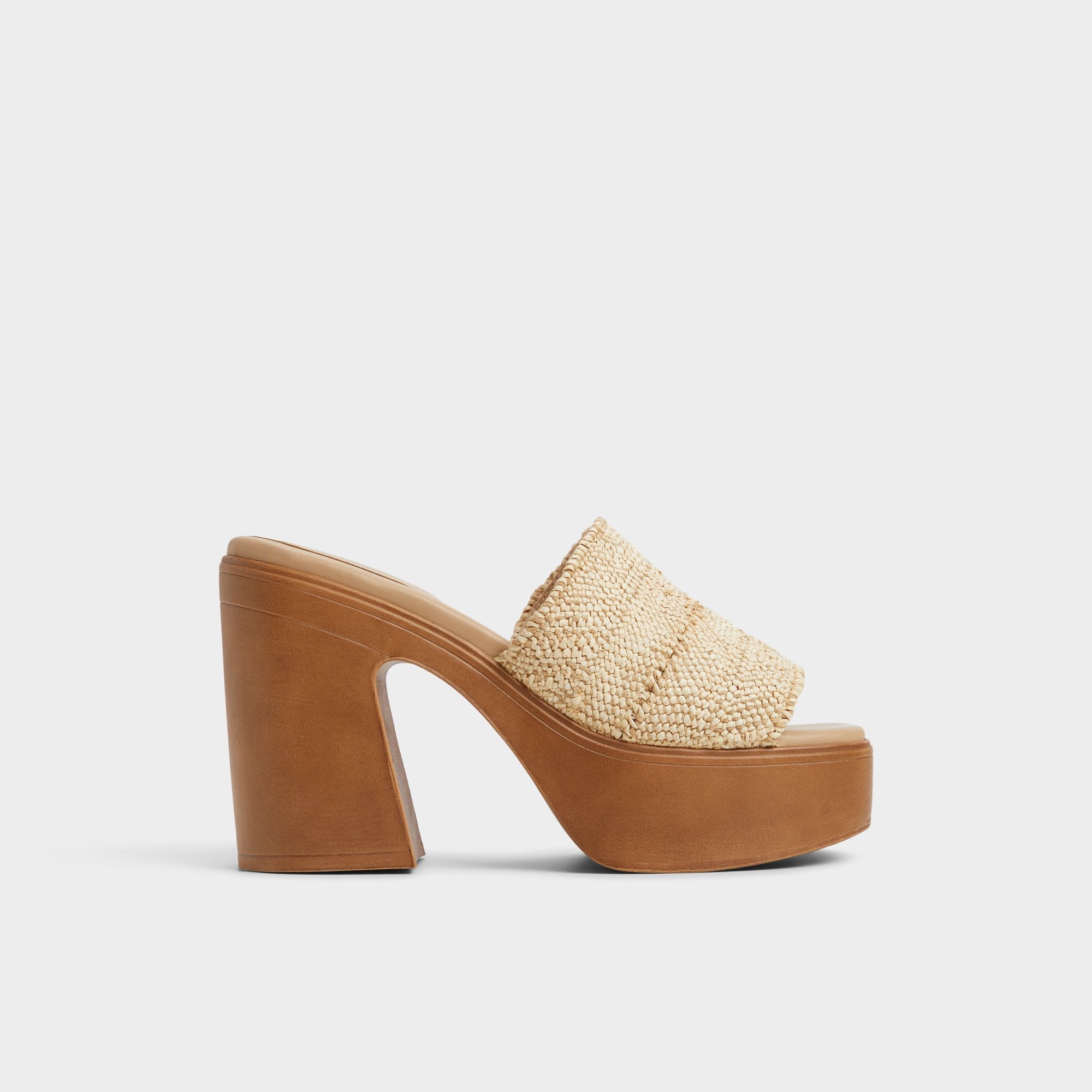 Aldo Maysee Natural Women's Platform sandals - Heeled mule, Platform Natural