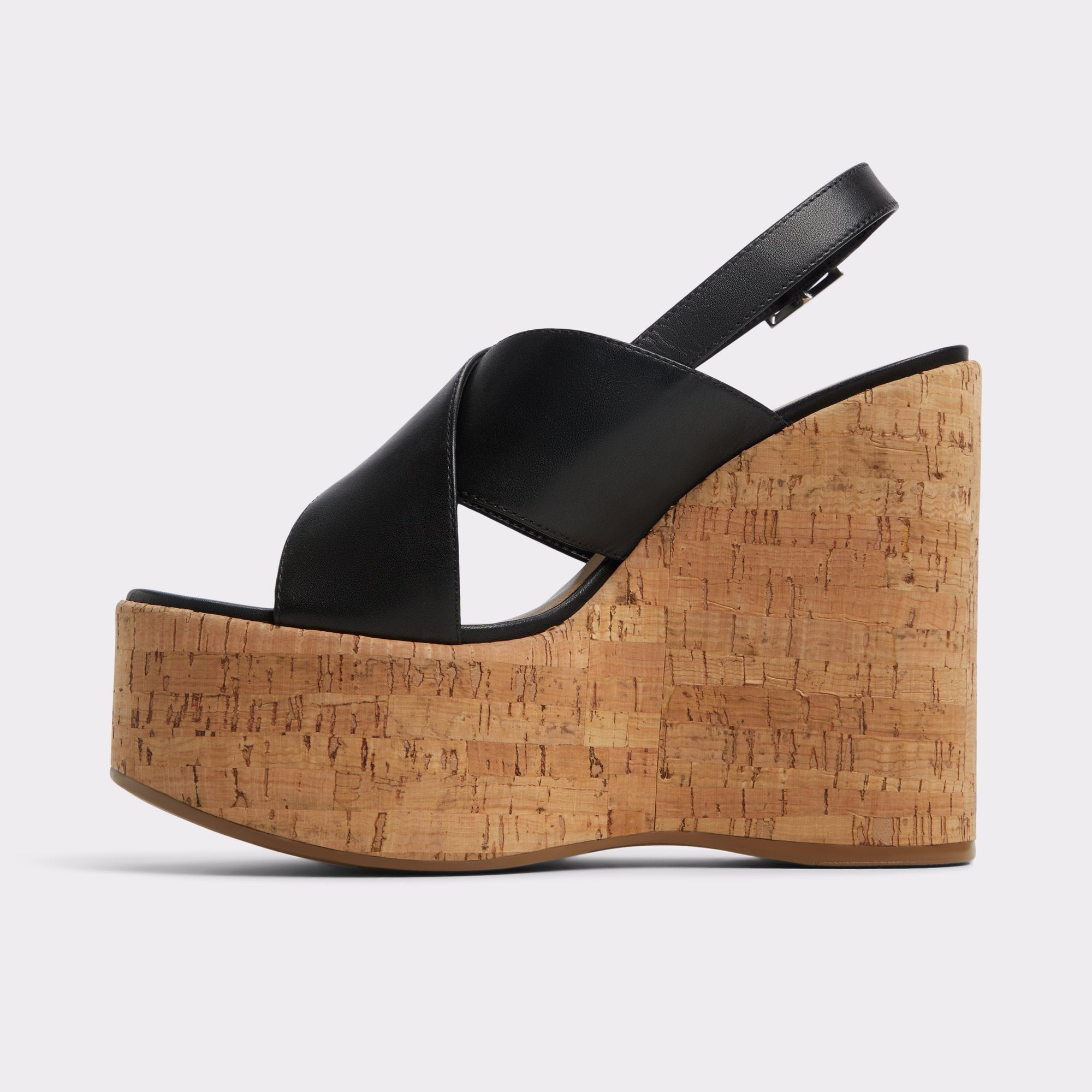 Aldo Sandcastle Black Women's Platform sandals - Strappy wedge sandal Black