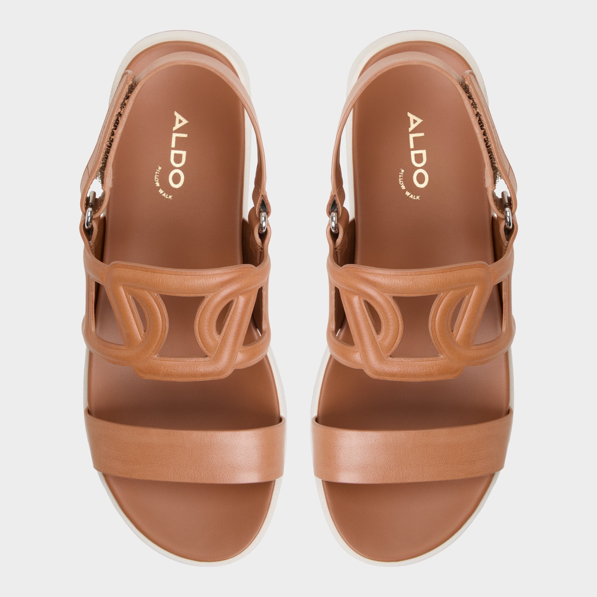 Aldo Onuvia Medium Brown Women's Footbed sandals - Footbed sandal, Flatform Medium Brown