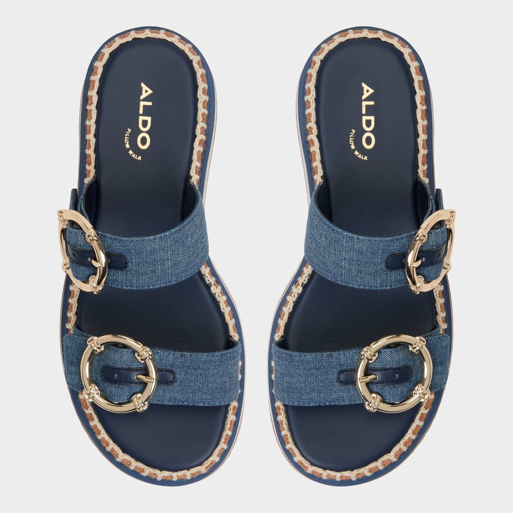 Aldo Kaeithien Dark Blue Women's Platform sandals - Slide sandal Dark Blue