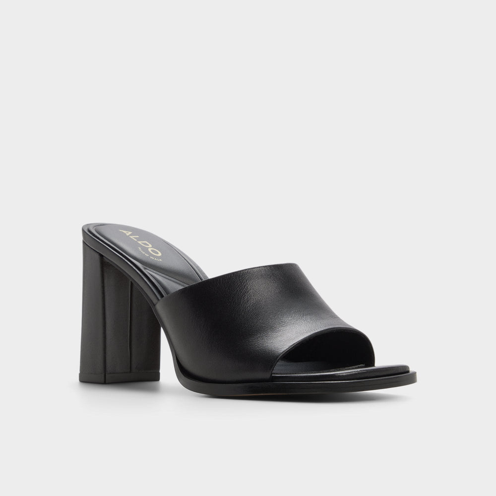 Aldo Re in Sophia Black - Heeled mule, Block heel Black