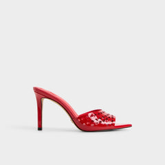 Aldo Lovemule in Medium Red - Heeled mule, Stiletto heel Medium red