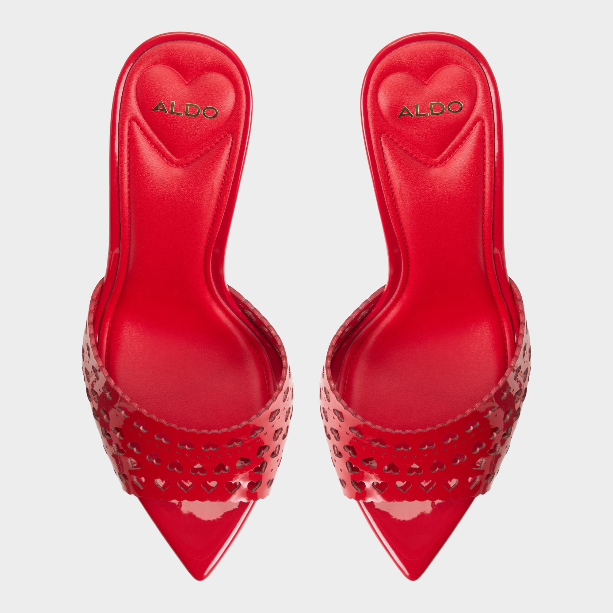 Aldo Lovemule in Medium Red - Heeled mule, Stiletto heel Medium red