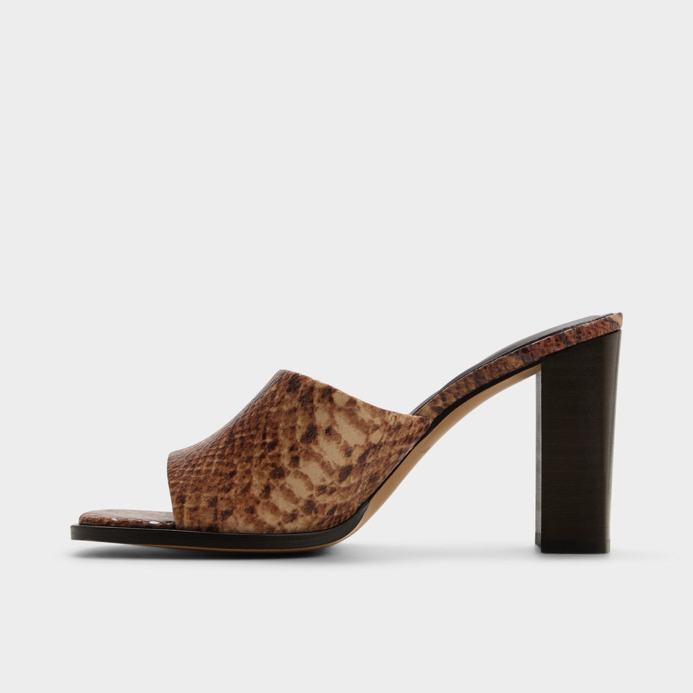 Aldo Re in Sophia Brown Multi14190695 - Heeled mule, Block heel Brown multi