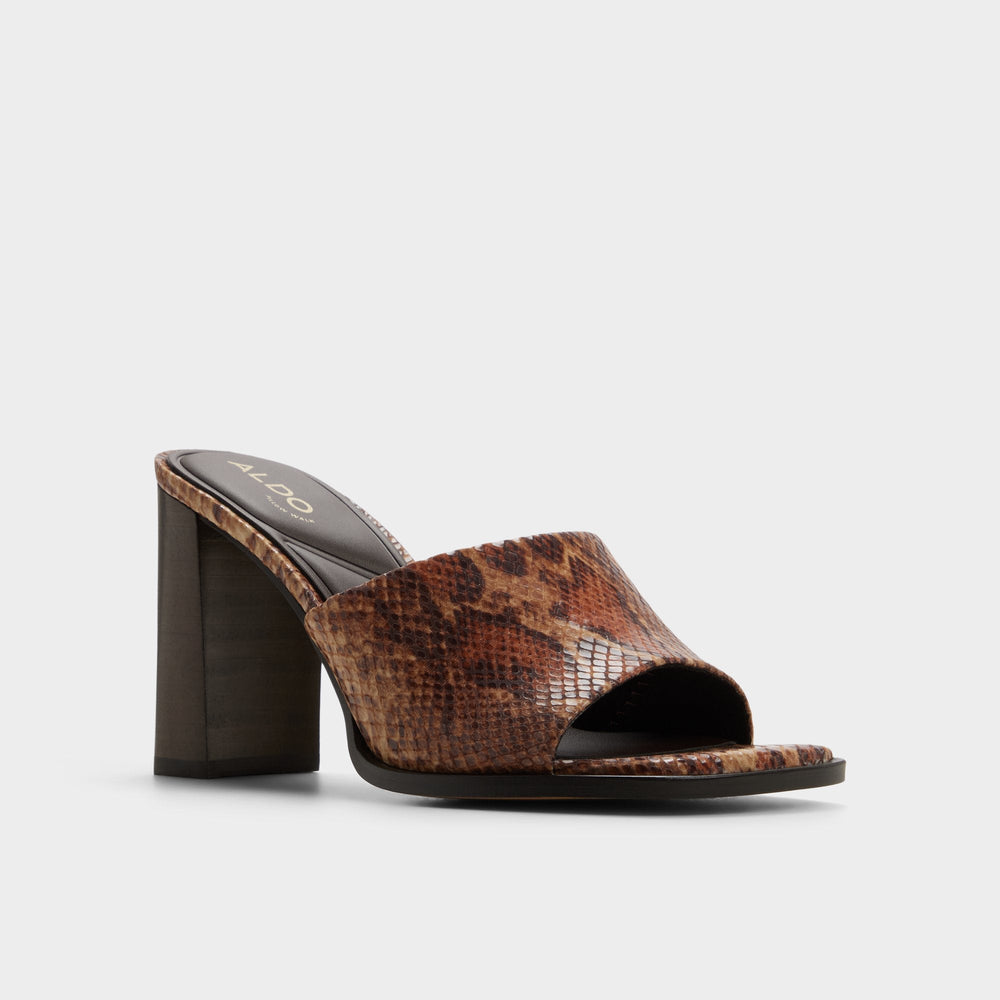 Aldo Re in Sophia Brown Multi14190695 - Heeled mule, Block heel Brown multi