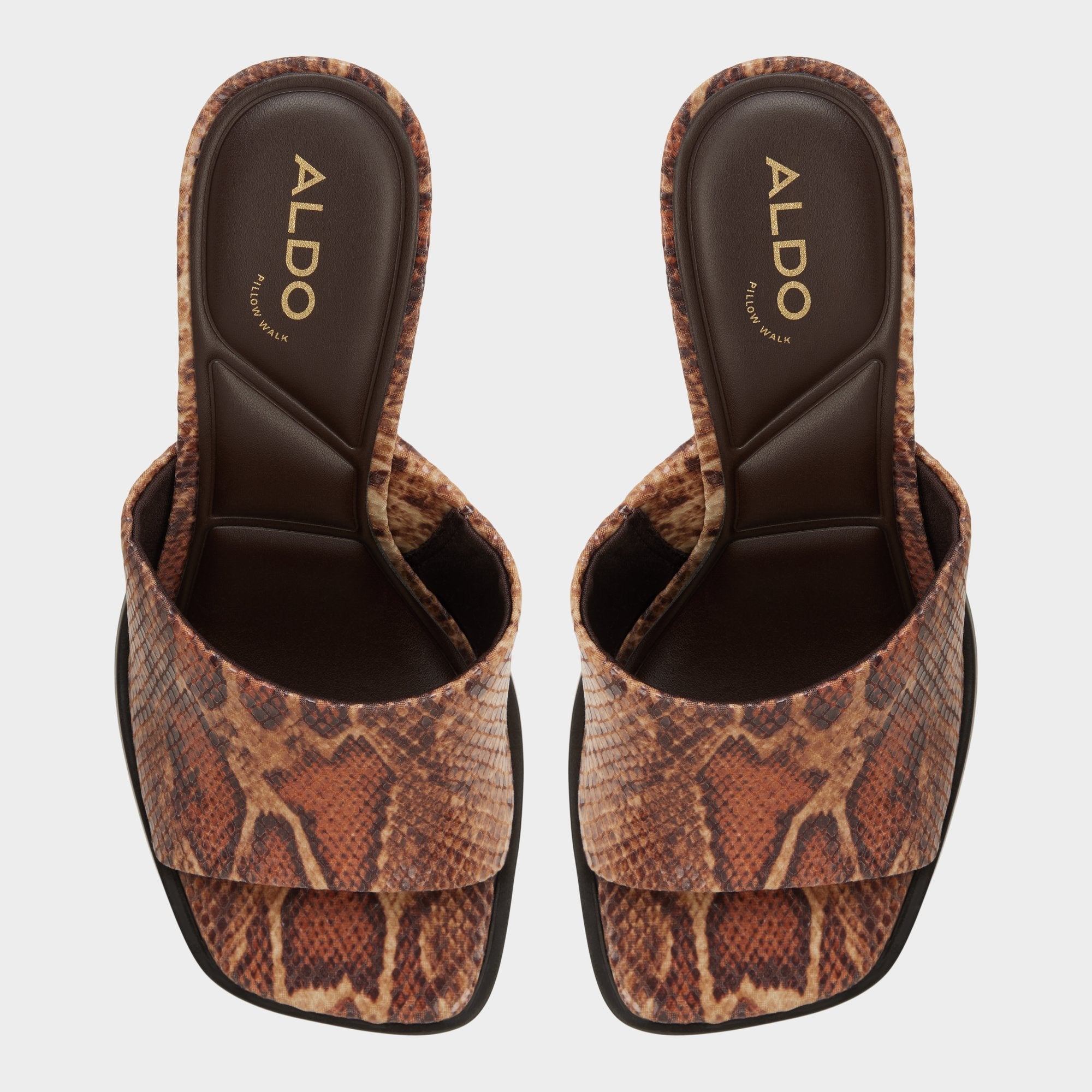 Aldo Re in Sophia Brown Multi14190695 - Heeled mule, Block heel Brown multi