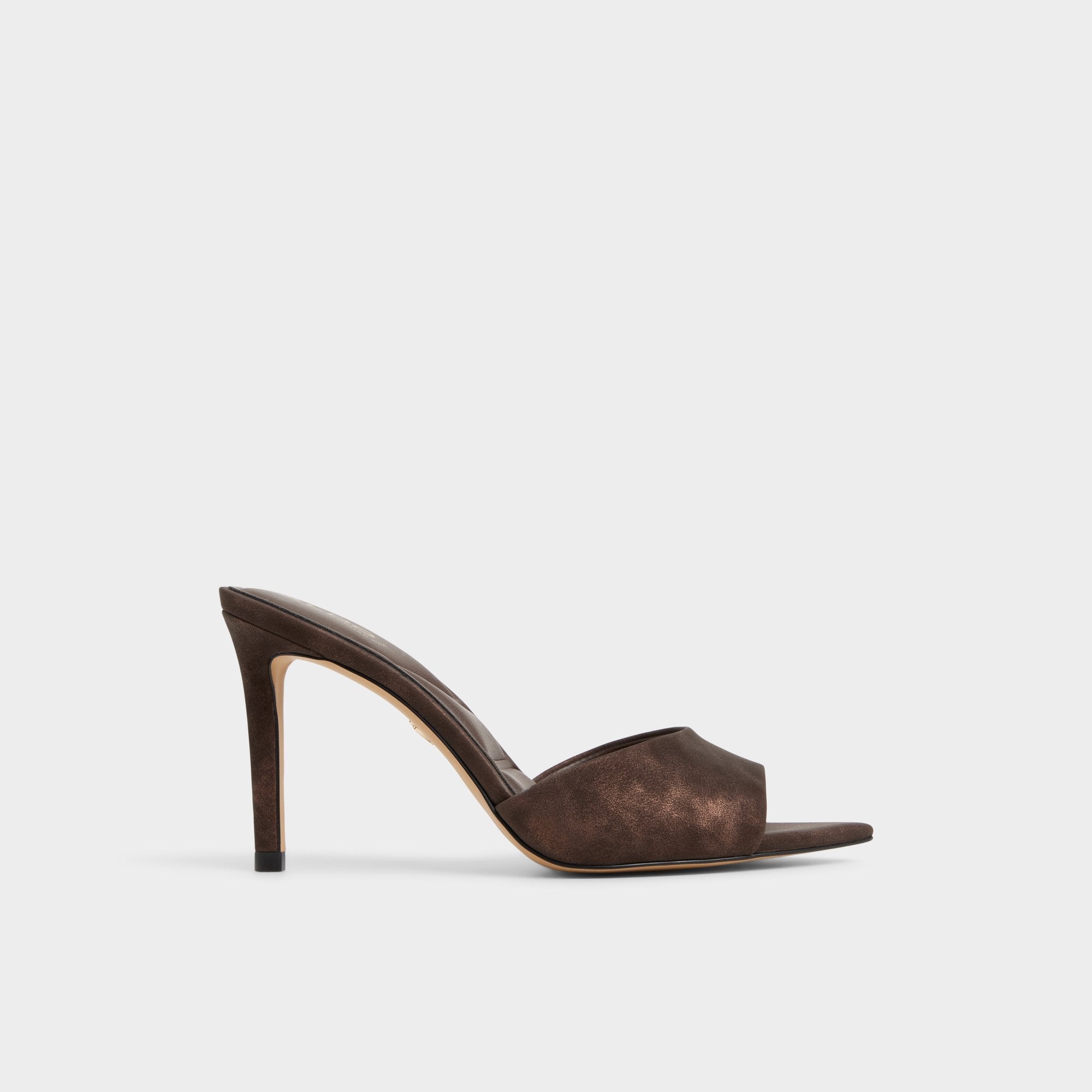 Aldo Anniebrilden Dark Brown Women's Mule slides - Heeled mule, Stiletto heel Dark brown