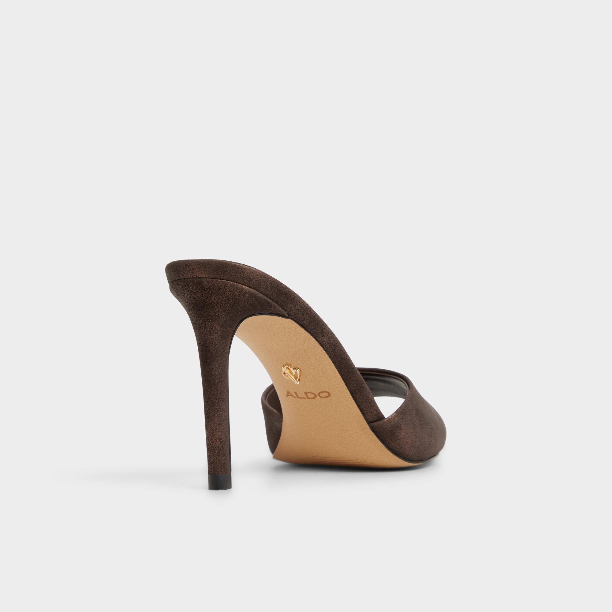 Aldo Anniebrilden Dark Brown Women's Mule slides - Heeled mule, Stiletto heel Dark brown