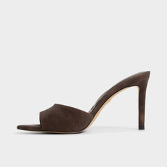 Aldo Anniebrilden Dark Brown Women's Mule slides - Heeled mule, Stiletto heel Dark brown