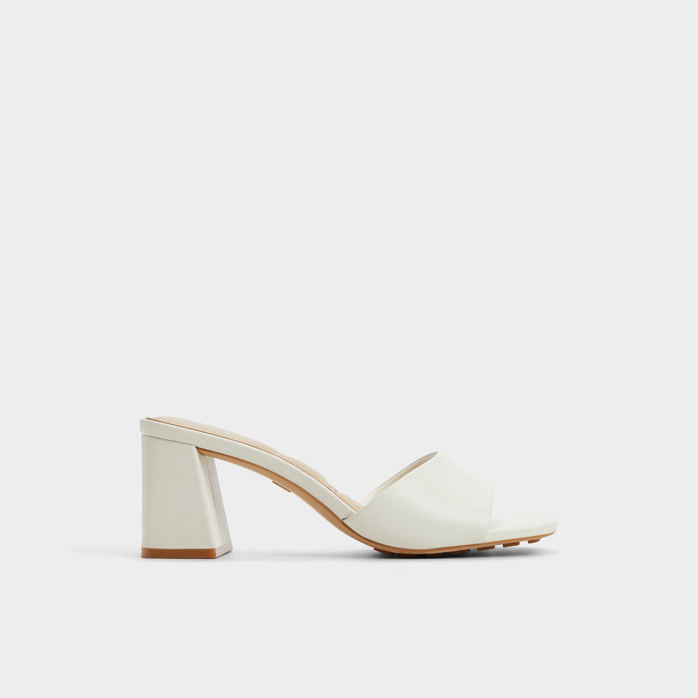 Aldo Tisha White Women's Heeled mules - Heeled mule, Block heel White