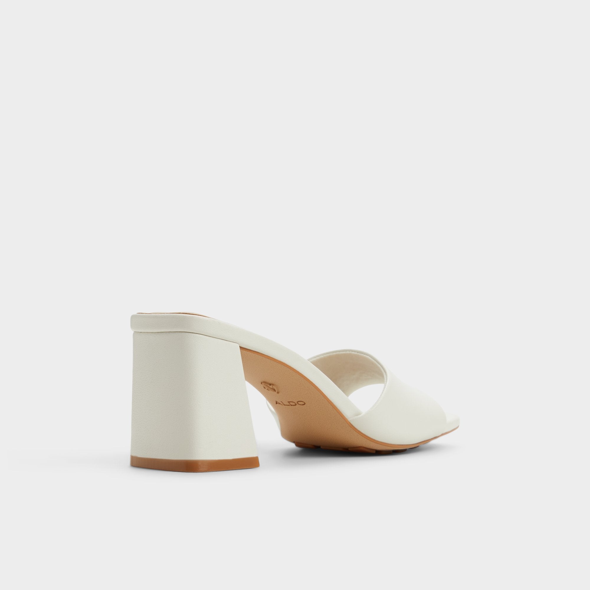 Aldo Tisha White Women's Heeled mules - Heeled mule, Block heel White