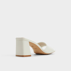 Aldo Tisha White Women's Heeled mules - Heeled mule, Block heel White