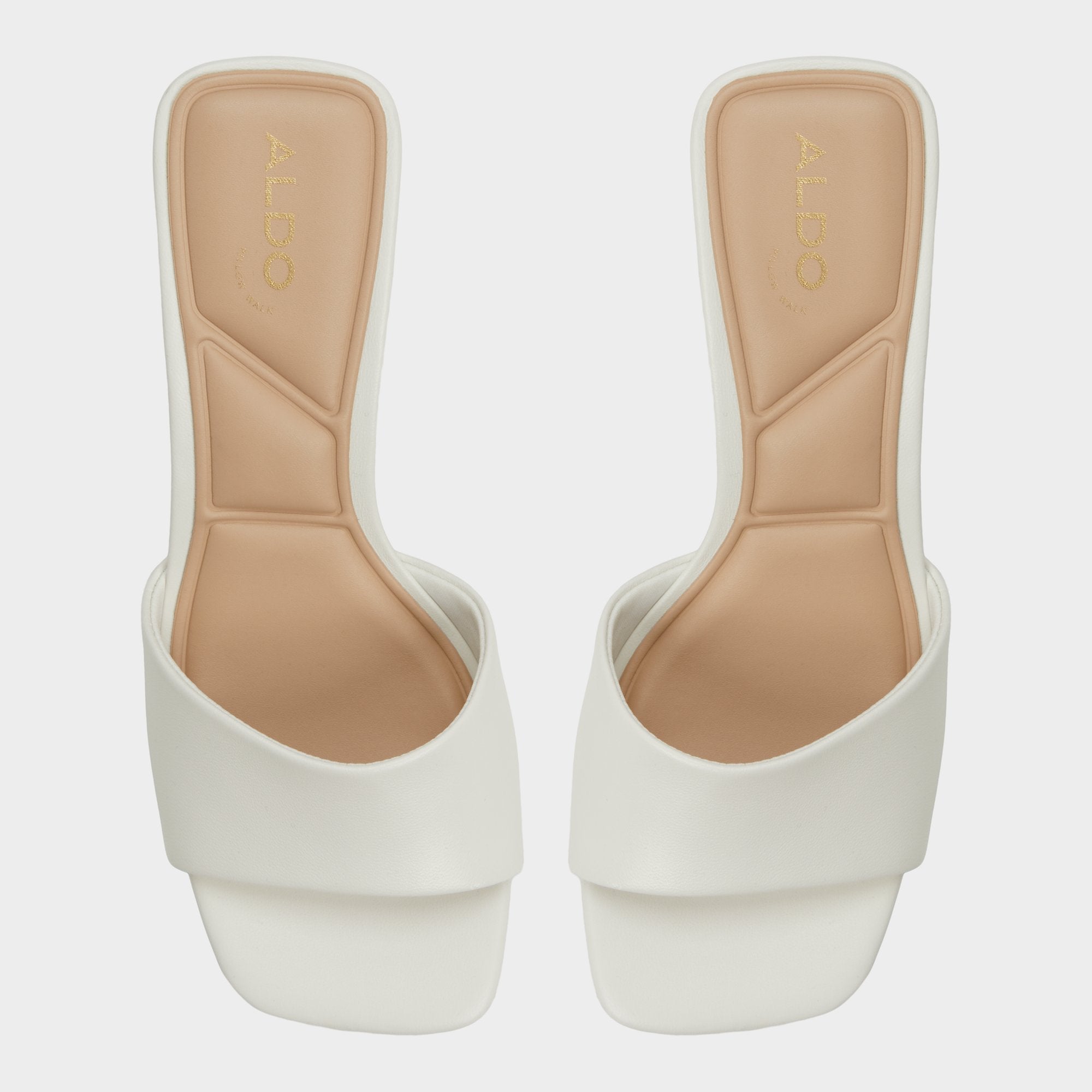 Aldo Tisha White Women's Heeled mules - Heeled mule, Block heel White