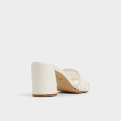 Aldo Beachdate White/Bone Women's Block heels - Heeled mule, Block heel White/Bone