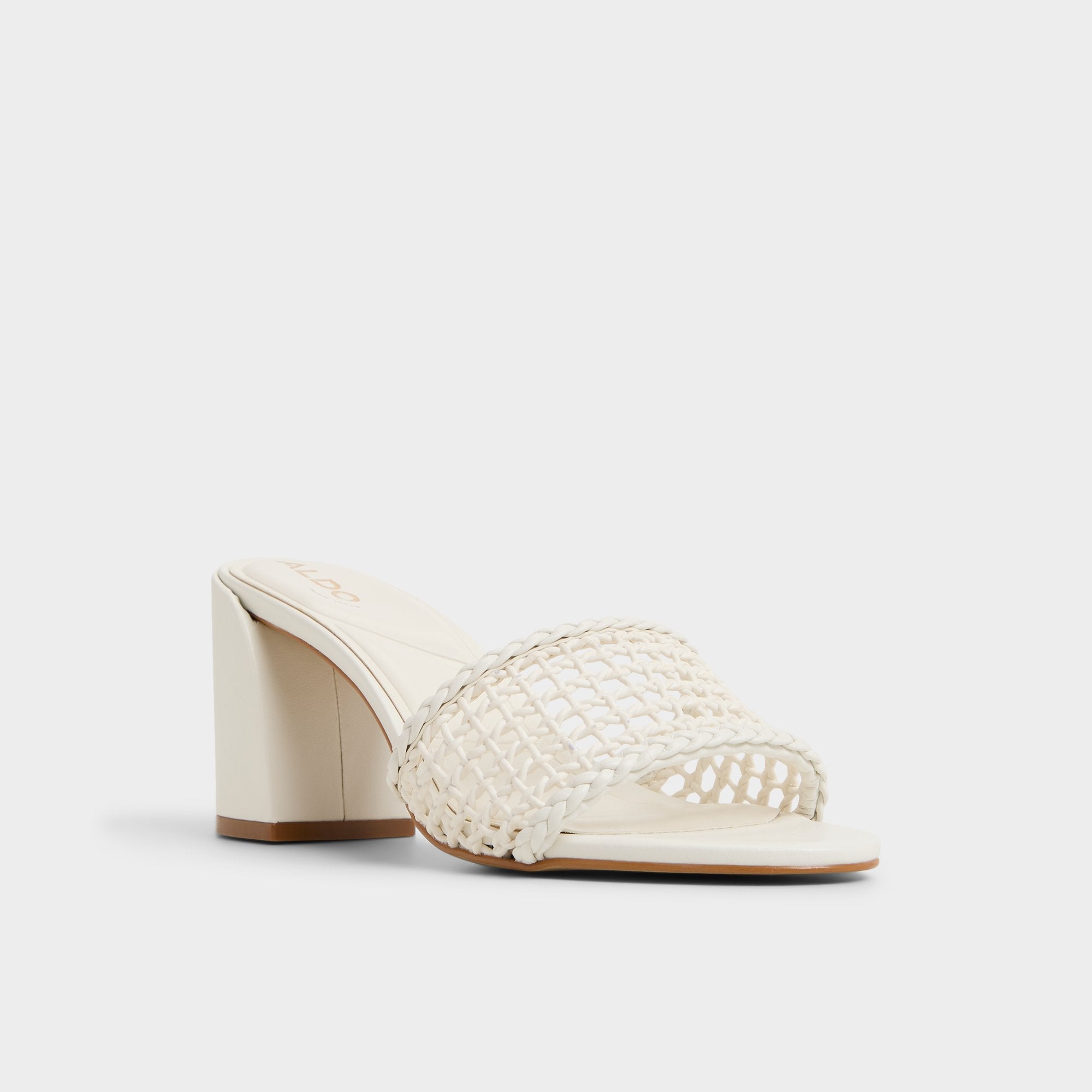 Aldo Beachdate White/Bone Women's Block heels - Heeled mule, Block heel White/Bone