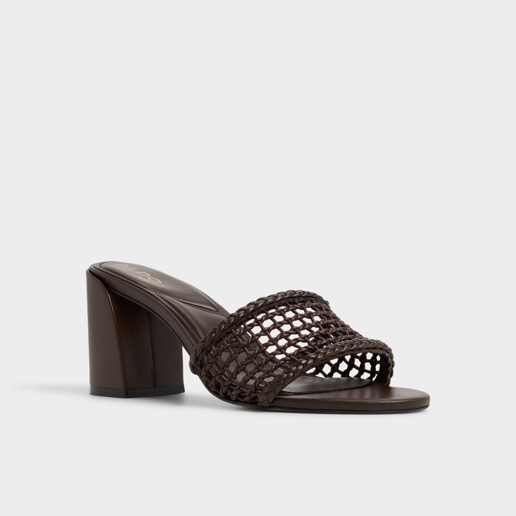 Aldo Beachdate Dark Brown Women's Block heels - Heeled mule, Block heel Dark Brown