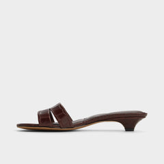 Aldo Scarletta Dark Brown Women's Heeled mules - Heeled mule, Kitten heel Dark Brown