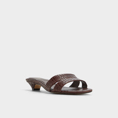 Aldo Scarletta Dark Brown Women's Heeled mules - Heeled mule, Kitten heel Dark Brown