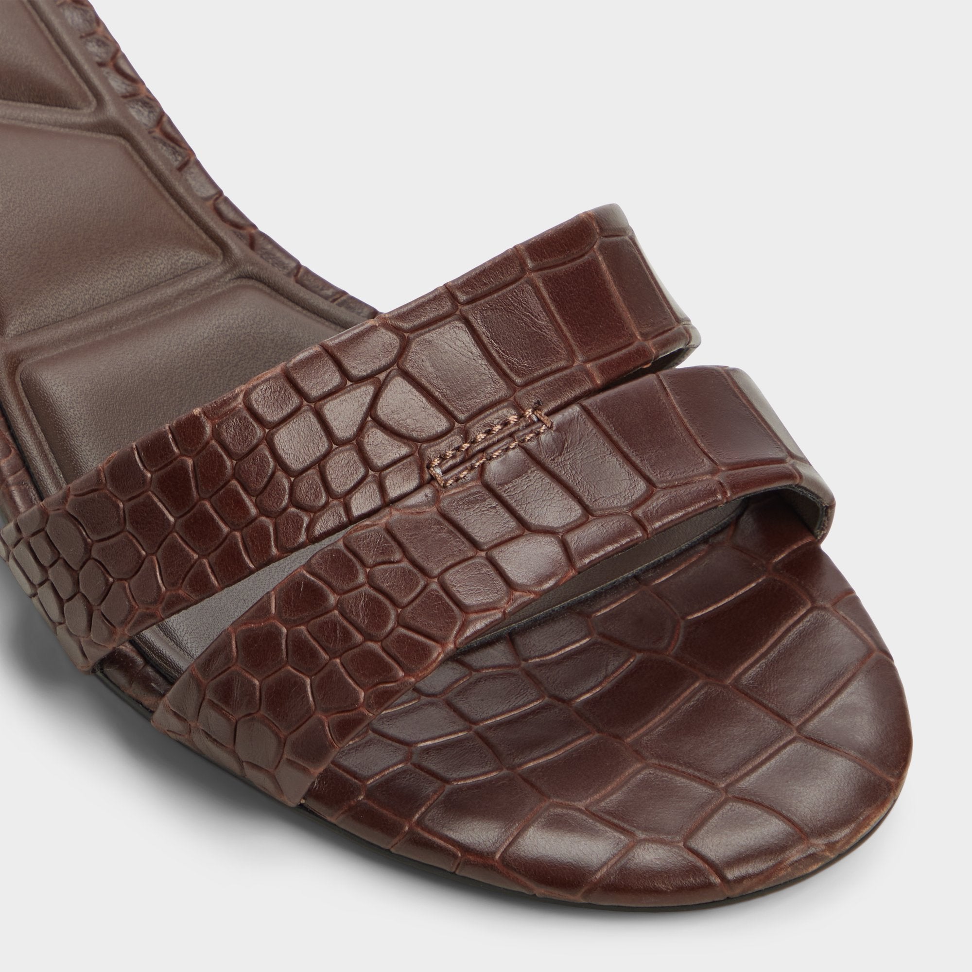 Aldo Scarletta Dark Brown Women's Heeled mules - Heeled mule, Kitten heel Dark Brown