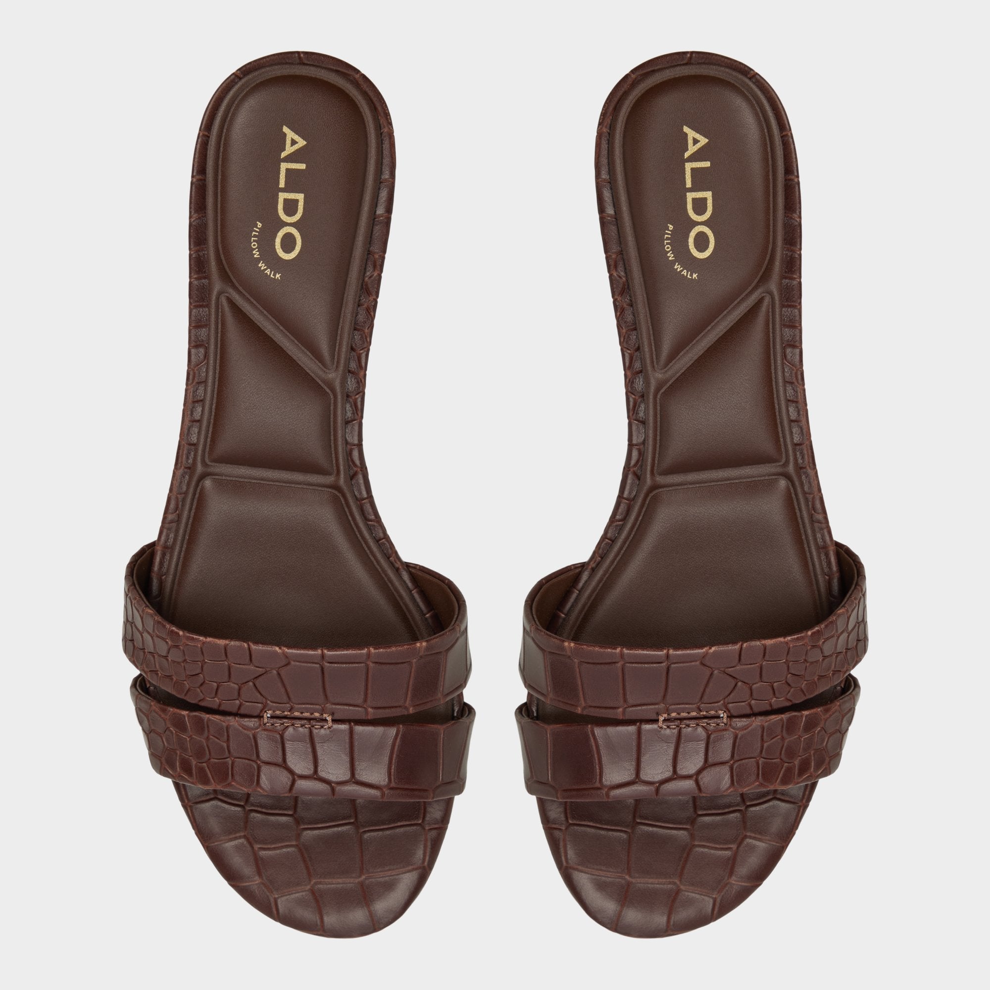Aldo Scarletta Dark Brown Women's Heeled mules - Heeled mule, Kitten heel Dark Brown